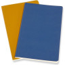 Блокнот MOLESKINE VOLANT POCKET, нелинованный, синий/желтый янтарный QP713B41M17